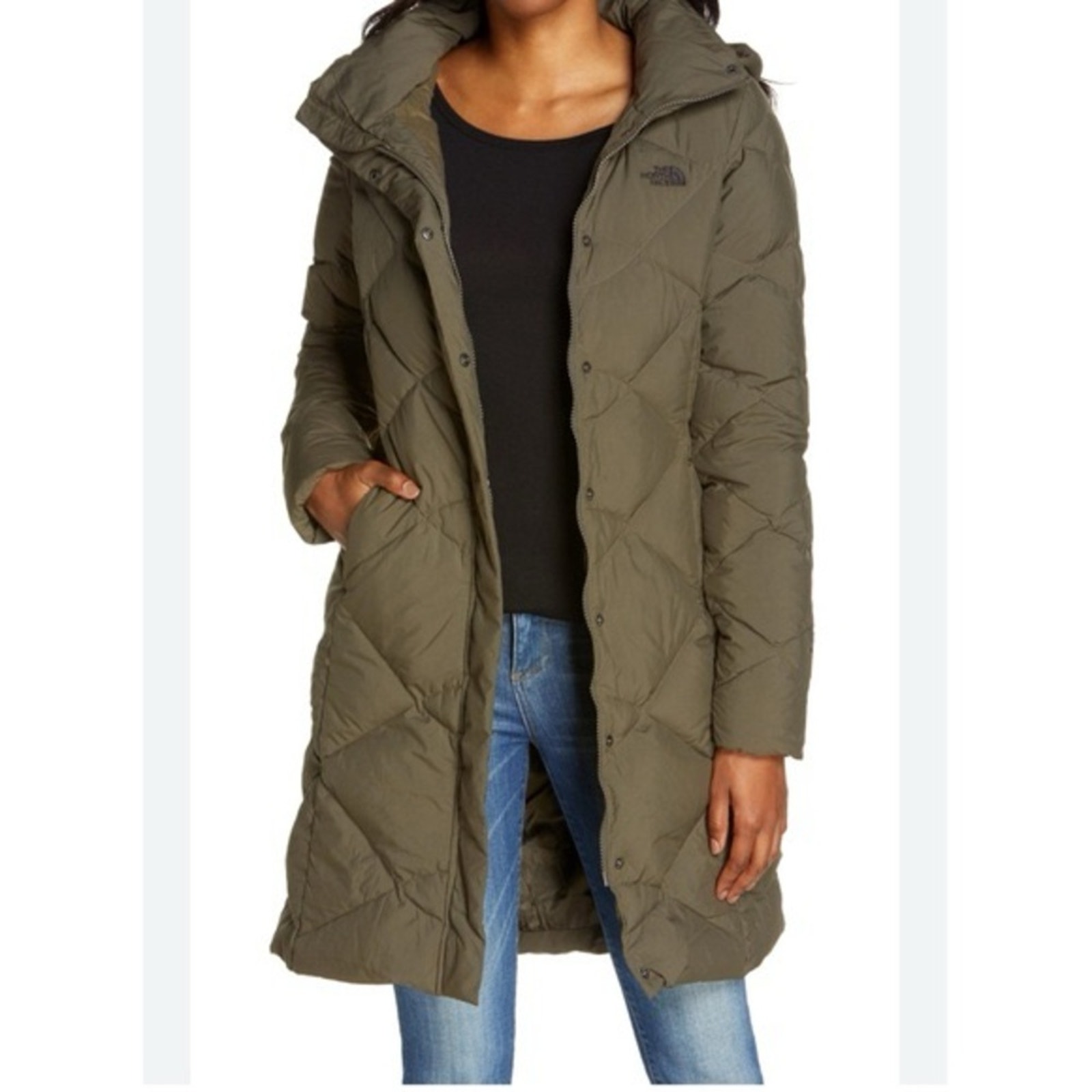 The North Face Miss Metro Parka Ii In Olive Green S